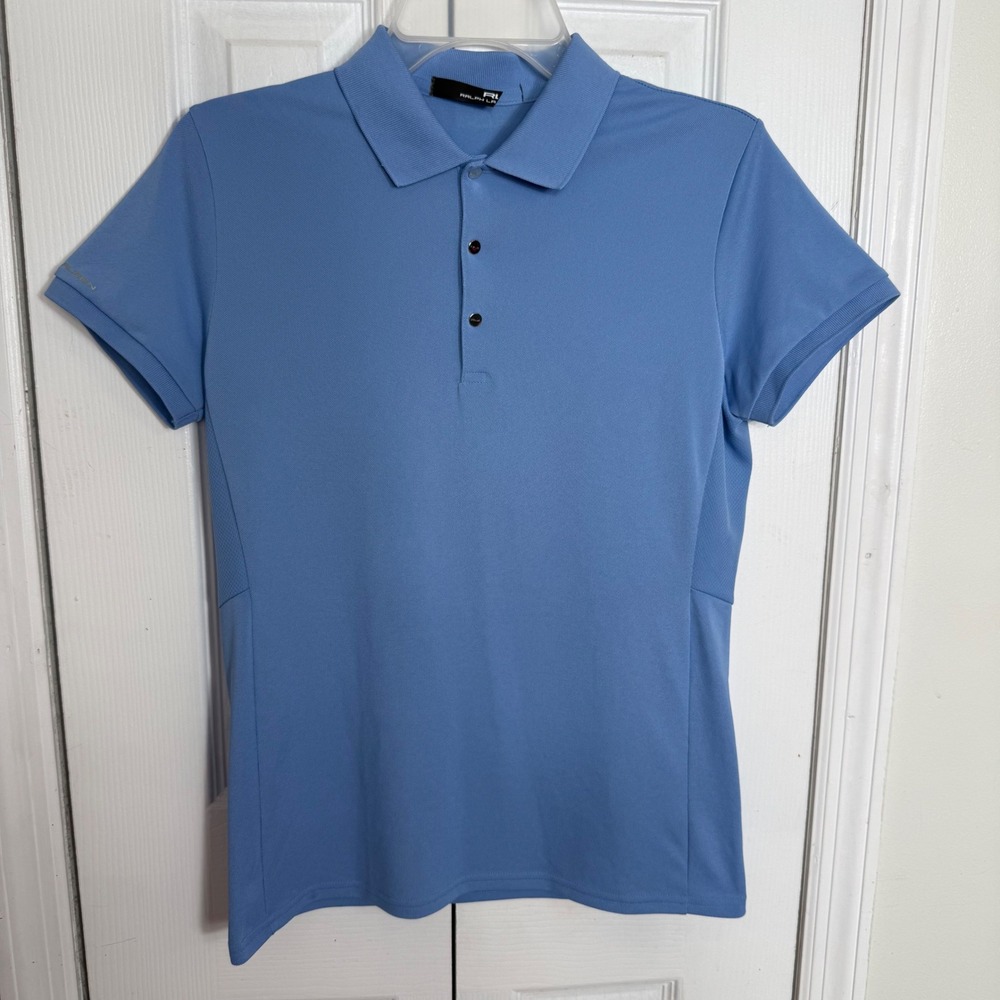 RLX Ralph Lauren Performance Polo Shirt M Blue Golf Tennis Preppy Athletic Top